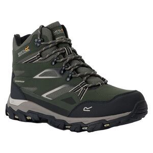 Regatta Mens Holcombe III Walking Boots / Dark Khaki/Gold Sand